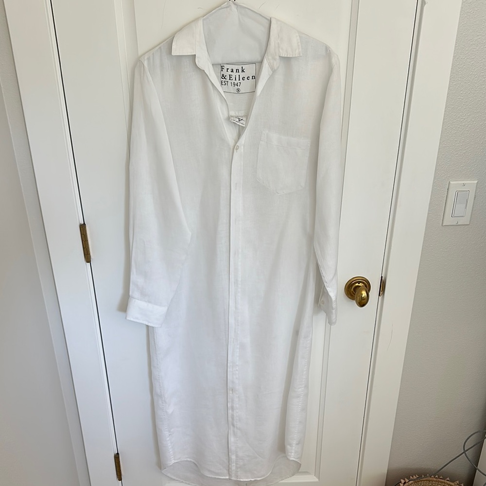 Frank and Eileen Rory Linen Shirt Dress Size Small